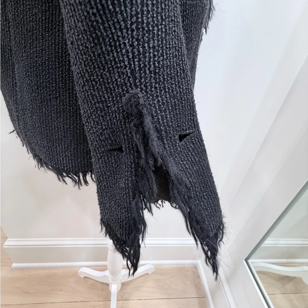 Rare Vintage CHANEL Fringe Trim Knit Jacket Karl Lagerfeld Era - Sz FR 38 -
